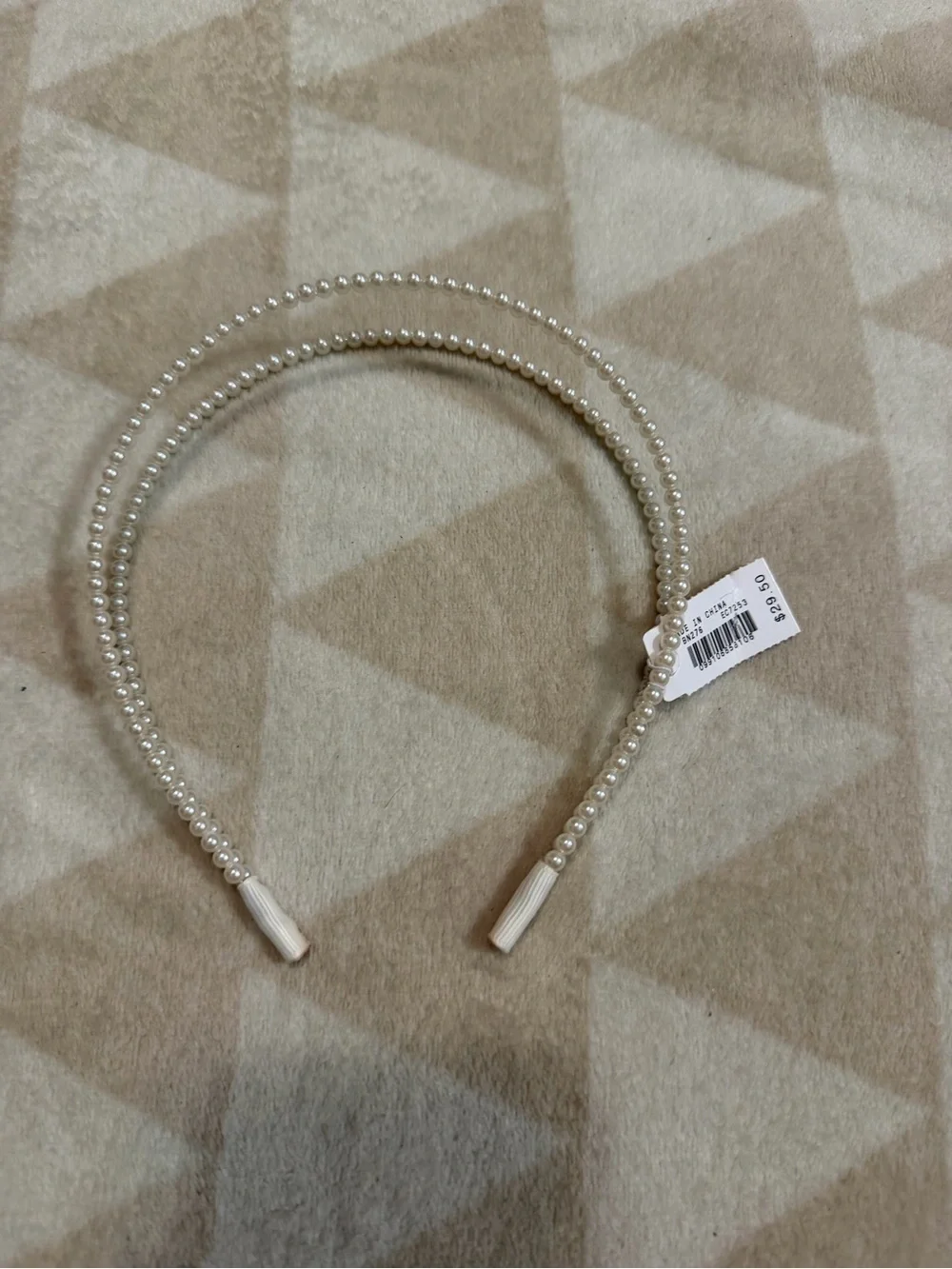 J crew Double pearl headband